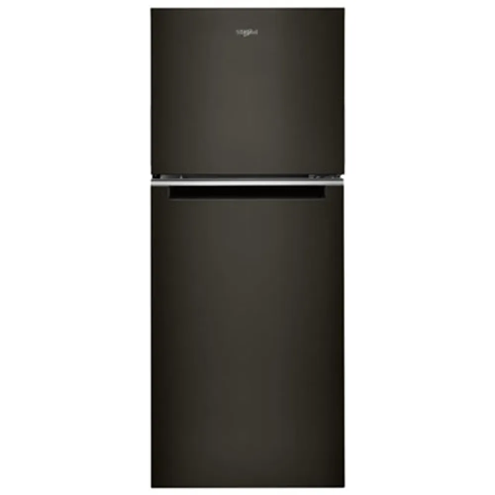 Whirlpool 24" 11.6 Cu. Ft. Top Freezer Refrigerator with LED Lighting (WRT312CZJV) - Black Stainless