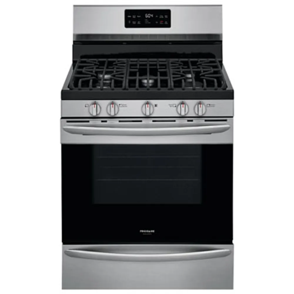 Frigidaire Gallery 30" 5.0 Cu. Ft. Fan Convection 5-Burner Gas Range (GCRG3038AF) - Stainless Steel
