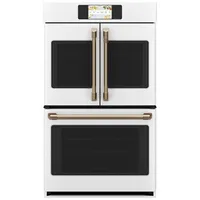 Café 30" 10 Cu. Ft. True Convection Electric Double Wall Oven (CTD90FP4NW2) - Matte White