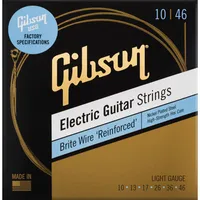 Gibson Brite Wire Reinforced 0.01 - 0.046 Light Gauge Electric Guitar Strings (SEG-BWR10)