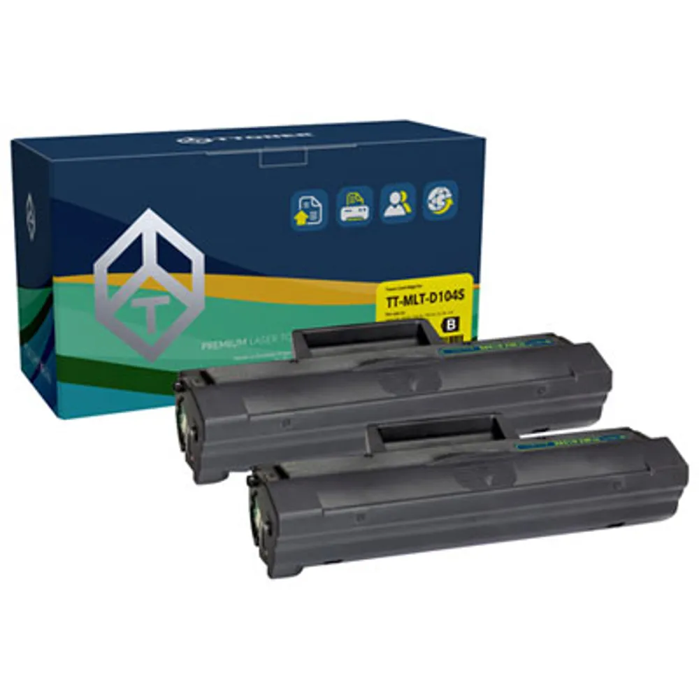 TToner Samsung Compatible Black Toner (TT-D104S) - 2 Pack