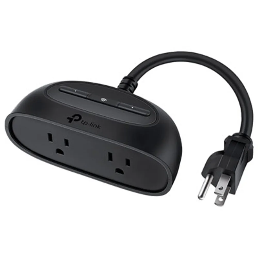 TP-Link Kasa Outdoor Wi-Fi Smart Plug - 2 Outlets - Black