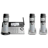 VTech 3-Handset DECT 6.0 Cordless Phone with Answering Machine (IS8151-3) - Silver