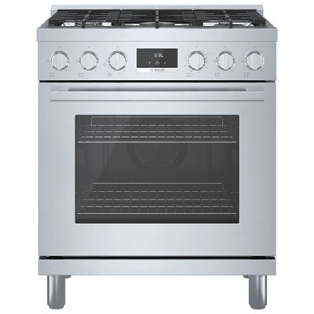 Bosch 30" 3.7 Cu. Ft. True Convection 5-Burner Freestanding Gas Range (HGS8055UC) - Stainless