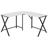 Monarch Corner Computer Desk - White/Black