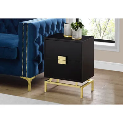 Monarch Modern Rectangular End Table with 2 Drawers