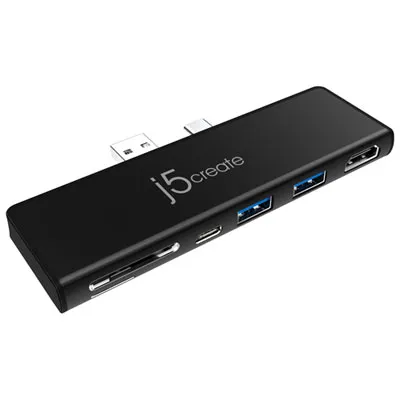 j5create 7-in-1 UltraDrive Mini Dock for Surface Pro 7 (JCD324B)