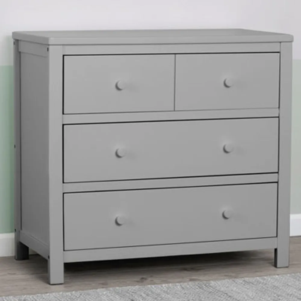 Delta Children Cambridge Modern 3-Drawer Kids Dresser - Grey