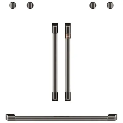 Café 7-Piece Wall Oven Handle & Knob Kit (CXWDFHKPMBT) - Brushed Black