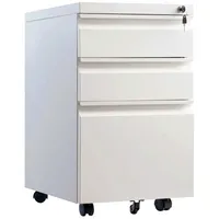 TygerClaw 3-Drawer Mobile File Cabinet - White