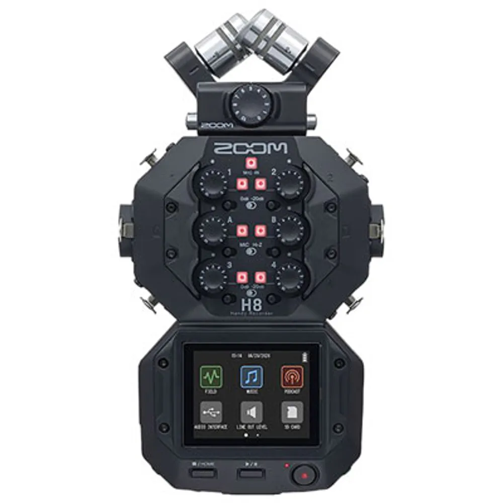 Zoom H8 Handy 12-Track Digital Recorder - Black