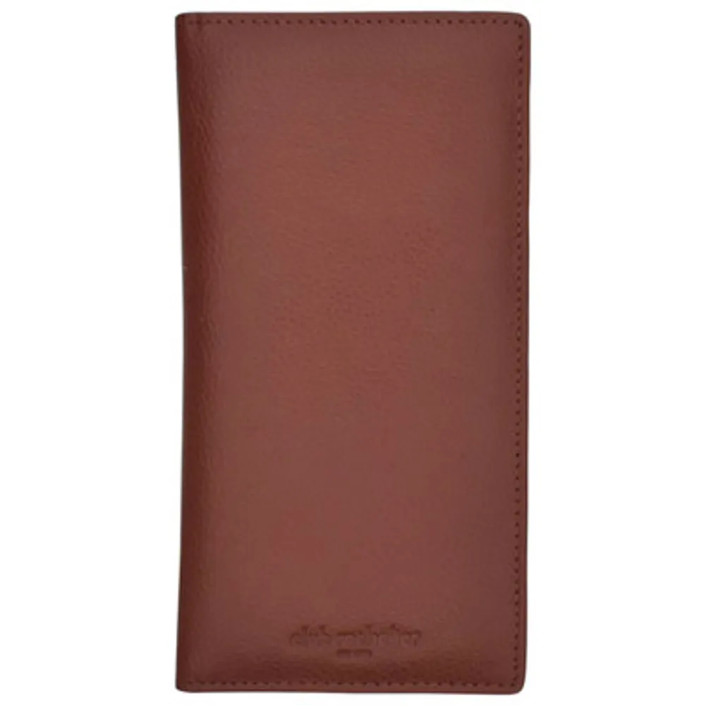 Club Rochelier RFID Genuine Leather Checkbook Wallet - Brown