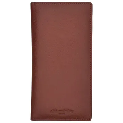 Club Rochelier RFID Genuine Leather Checkbook Wallet - Brown