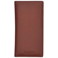 Club Rochelier RFID Genuine Leather Checkbook Wallet - Brown