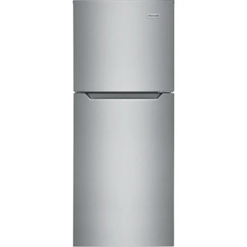 Frigidaire 24" 10.1 Cu. Ft. Top Freezer Refrigerator (FFET1022UV) - Brushed Steel