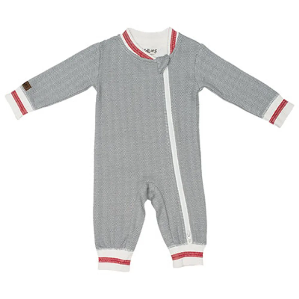 Juddlies Cottage Cotton Jumpsuit - Newborn - Driftwood Grey
