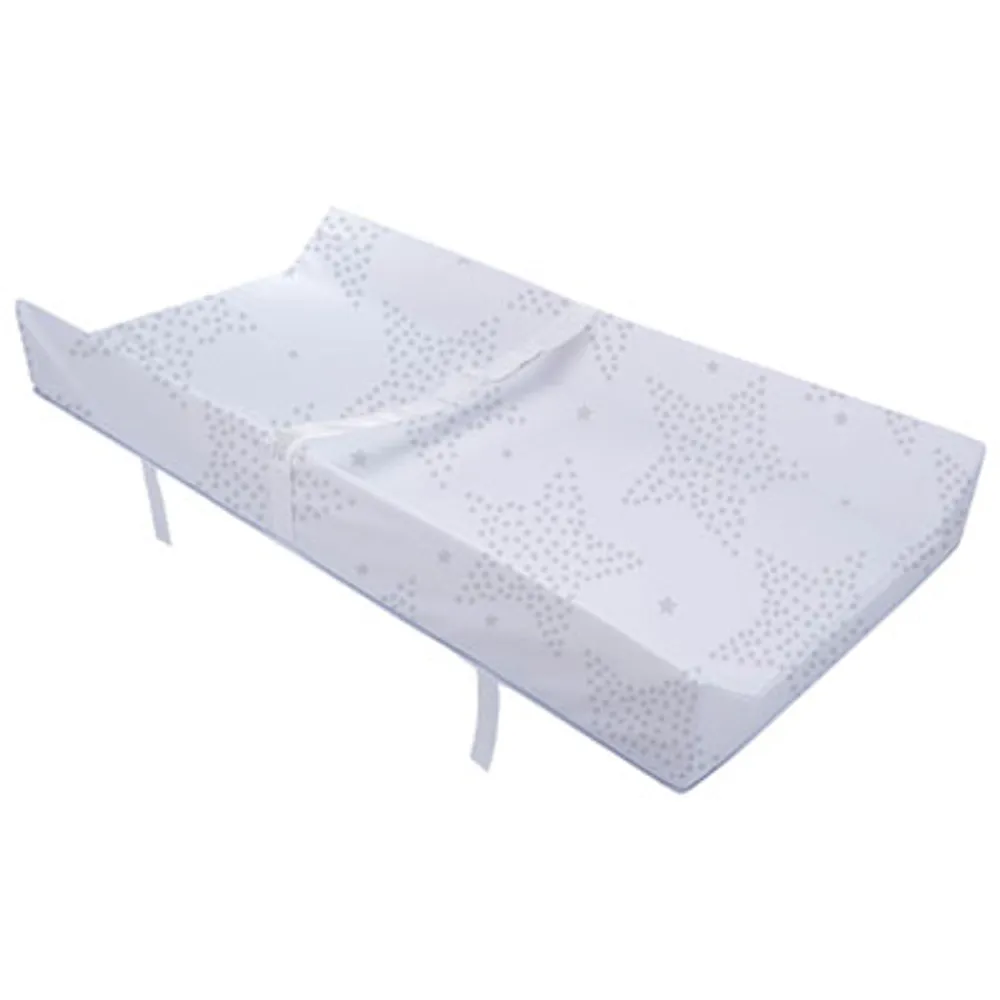 Simmons Contoured Changing Pad - White/Grey Cover