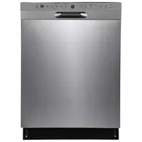 GE 24" 48dB Built-In Dishwasher with Stainless Steel Tub & Third Rack (GBF655SSPSS) -Stainless Steel