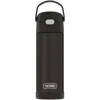 Thermos FUNtainer 350ml (12 oz.) Stainless Steel Water Bottle with Pop-up Straw - Black