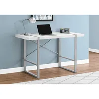 Monarch 49"W Computer Desk - White/Silver