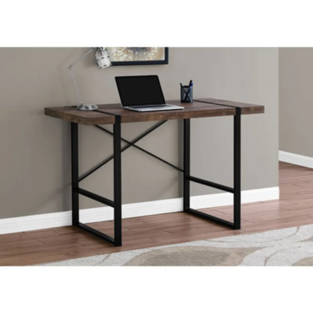 Monarch 49"W Computer Desk - Brown/Black