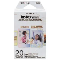 Fujifilm Instax Mini 2-Pack Instax Film - 20 Sheets - Blue Marble/Macaron