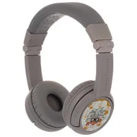 BuddyPhones PLAY+ (Plus) On-Ear Sound Isolating Bluetooth Headphones - Grey Matter