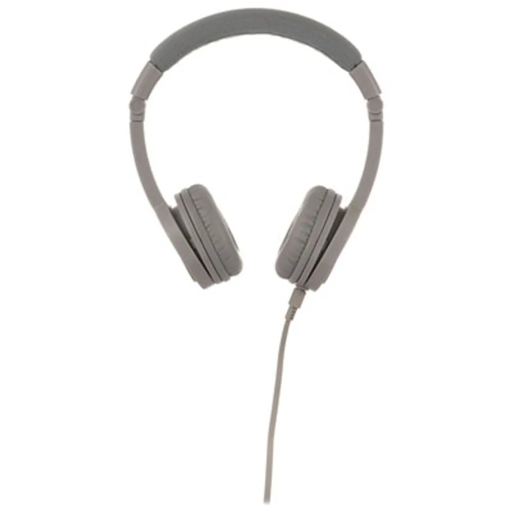BuddyPhones Explore+ (Plus) On-Ear Headphones - Grey Matter