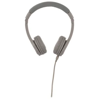 BuddyPhones Explore+ (Plus) On-Ear Headphones - Grey Matter