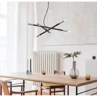Felix Modern-Industrial Chandelier - Brushed Nickel