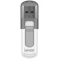 Lexar JumpDrive V100 128GB USB 3.0 Flash Drive - White/Grey