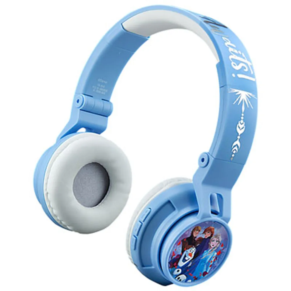 KIDdesigns Frozen 2 Over-Ear Noise Cancelling Bluetooth Kids Headphones - Blue