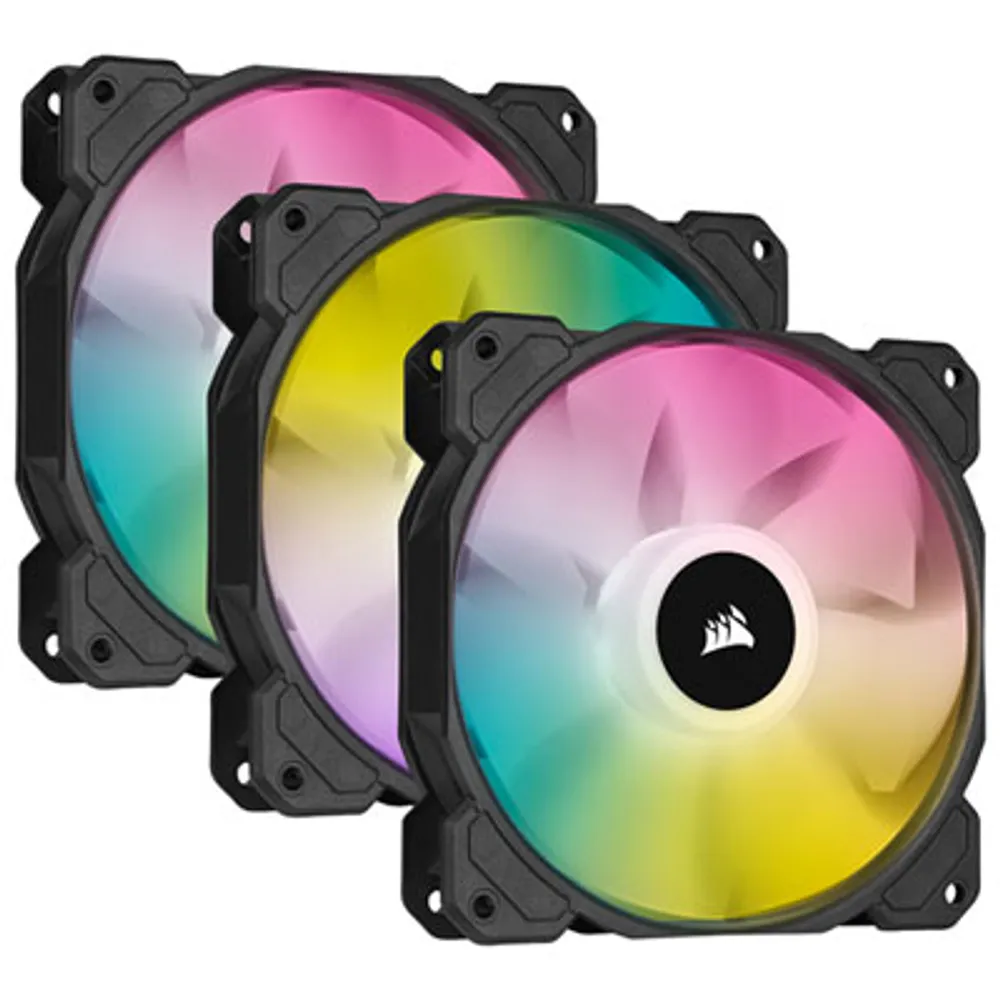 Corsair iCUE SP120 RGB Elite Performance 120mm Triple Case Fan Kit - Black