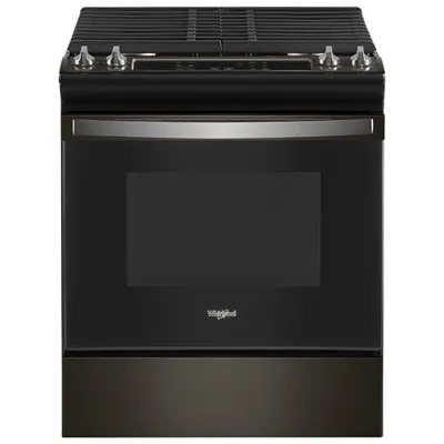 Whirlpool 30" 5.0 Cu. Ft. Self-Clean Slide-In Gas Range (WEG515S0LV) - Black Stainless