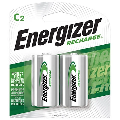 Paquet de 2 piles rechargeables NiMH «C» TH35BP-2 d'Energizer