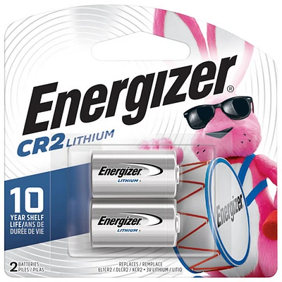 Pile au lithium E2 CR2 d'Energizer pour appareil photo (ELCR2BP2)