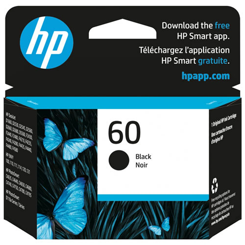 Cartouche d'encre noire 60 de HP (CC640WN#140)