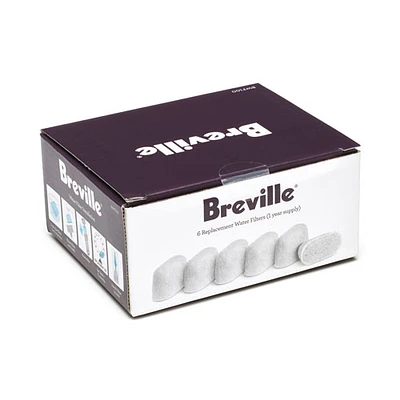 Ensemble de 6 filtres à eau de rechange de Breville (BWF100)