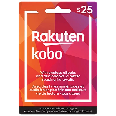 Carte prépayée de 25 $ de Kobo