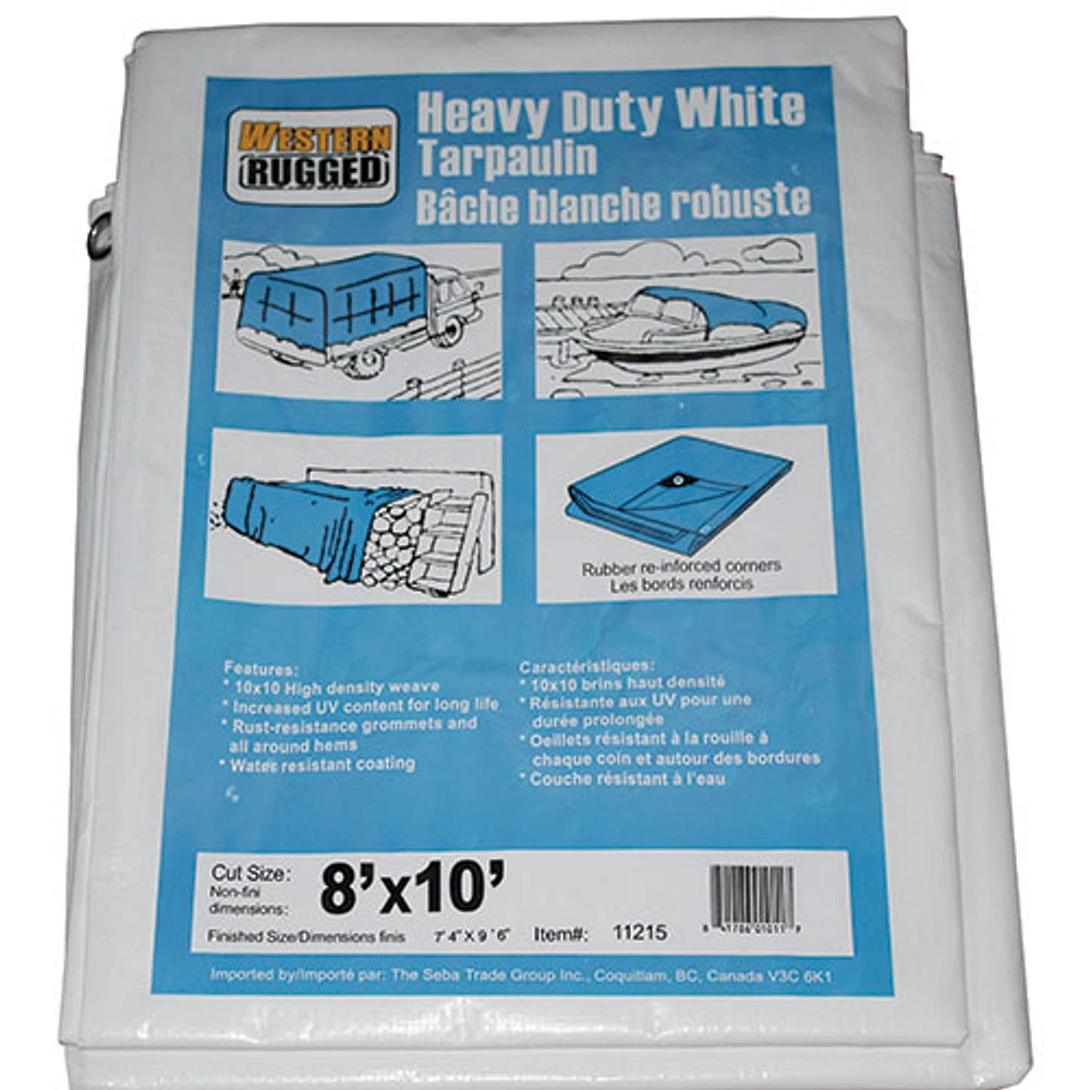 Toile de 40 pi x 60 pi de Western Rugged - Blanc