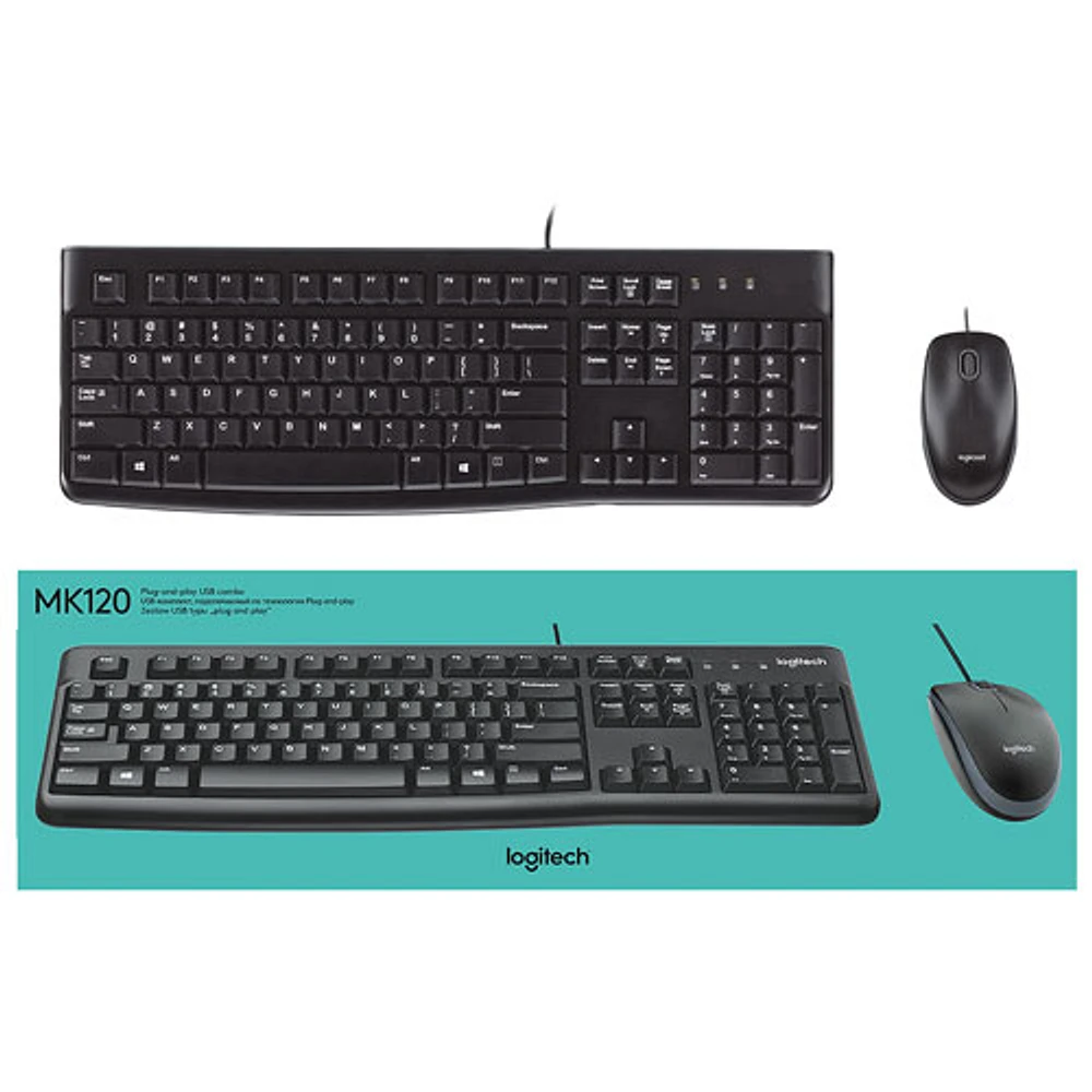 Ensemble avec clavier et souris MK120 de Logitech