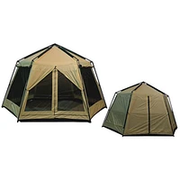 World Famous Lodge Screenhouse - Tan/Green