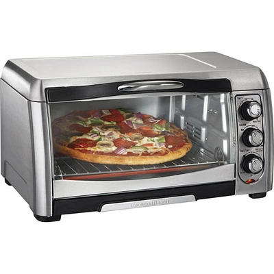 Four grille-pain à convection Easy-Reach de Hamilton Beach - 6 tranches - Acier inoxydable