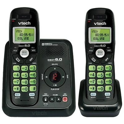 Téléphone sans cordon à 2 combinés DECT 6.0 de VTech (CS6124-21)