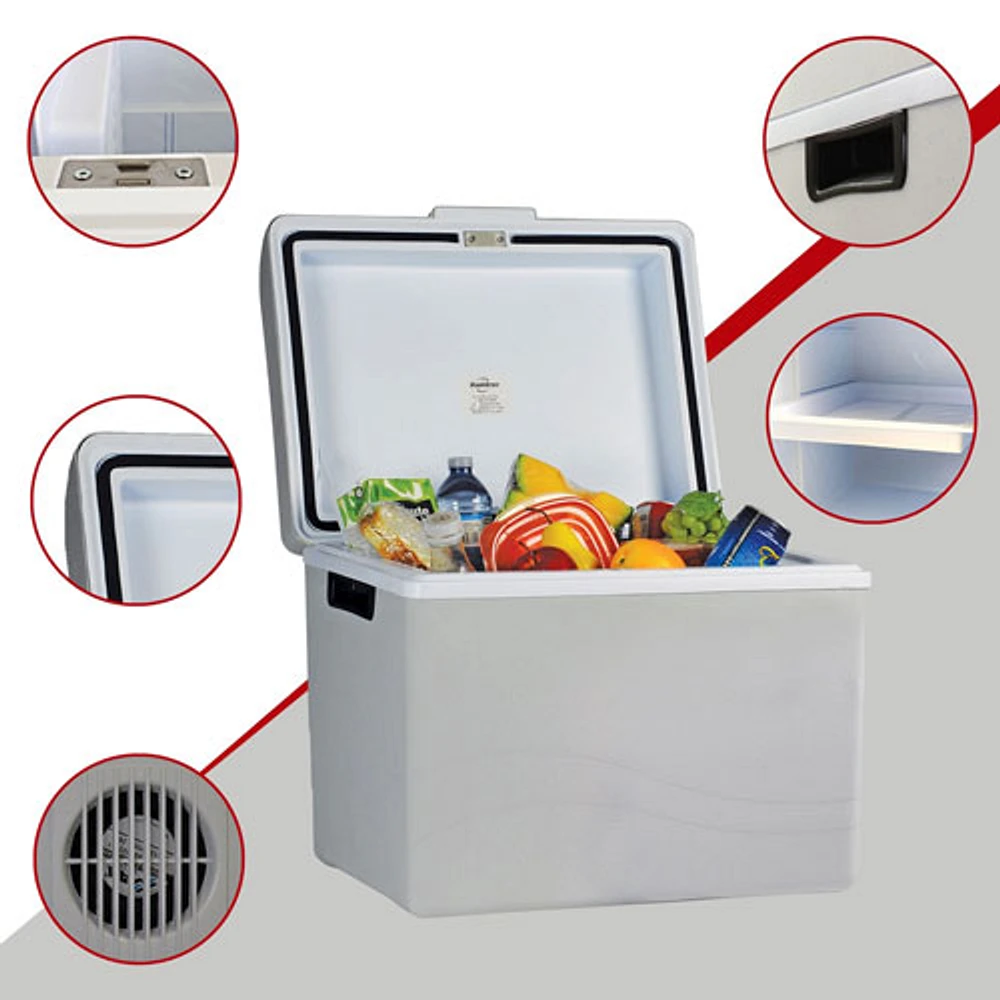 Glacière/Réchaud électrique à deux sens 12 V 42 L (45 pte) de Koolatron - Gris