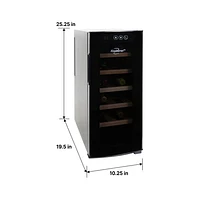 Koolatron 12-Bottle Deluxe Freestanding Wine Cooler / Wine Fridge