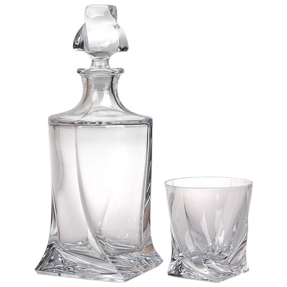 Ensemble de verres à whiskey et décanteur 3 pièces Nemo de Crystalite Bohemia