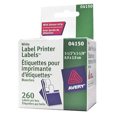 Avery 1-1/8" x 3-1/2" Mailing Label Refill (AVE04150) - 260 Pack - White