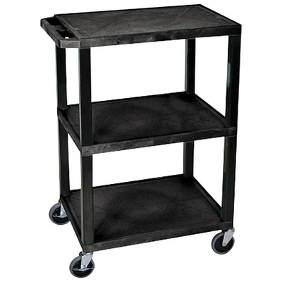 Chariot de 34 po Tuffy de Luxor (WT34S) - 3 tablettes - Noir