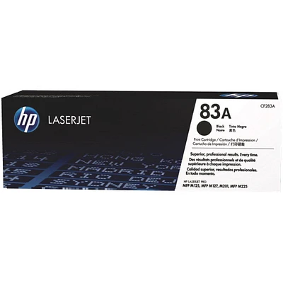 Cartouche de poudre d'encre noire LaserJet 83A de HP (CF283A)